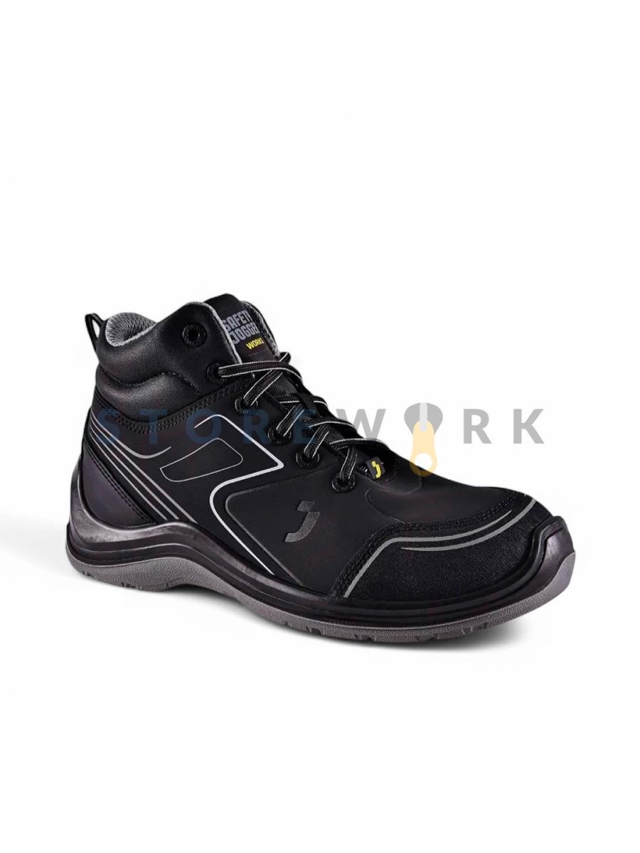 Мужские и женские рабочие ботинки Safety Jogger FLOW S3 MID чёрные (FLOWS3MID-BLK) (3)